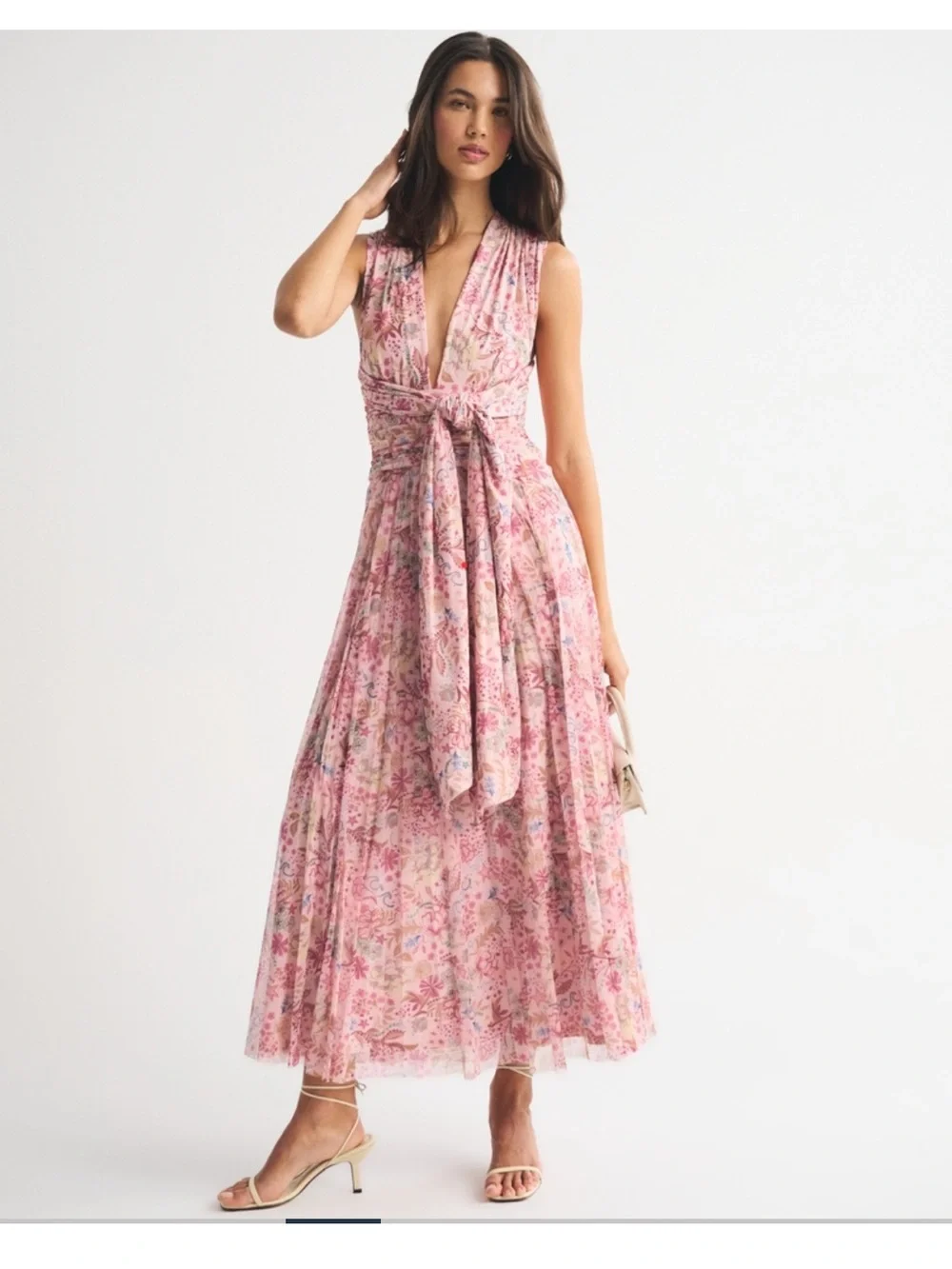 Abercrombie Pink Floral Convertible Giselle Dress
